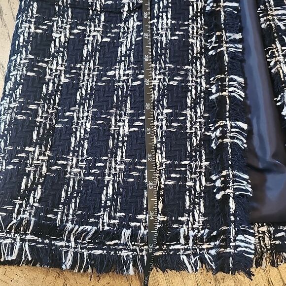 Navy and White Tweed Coat Size S DKNY NWT - Picture 7 of 11